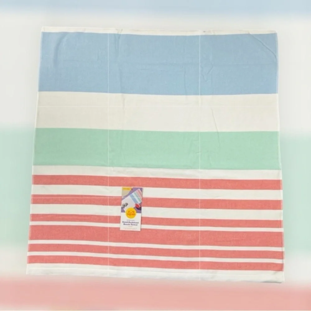 Sun Squad - ‘Sand Resistant Stripes’ Beach Towel. 36” x 72”.  NWT Last one!